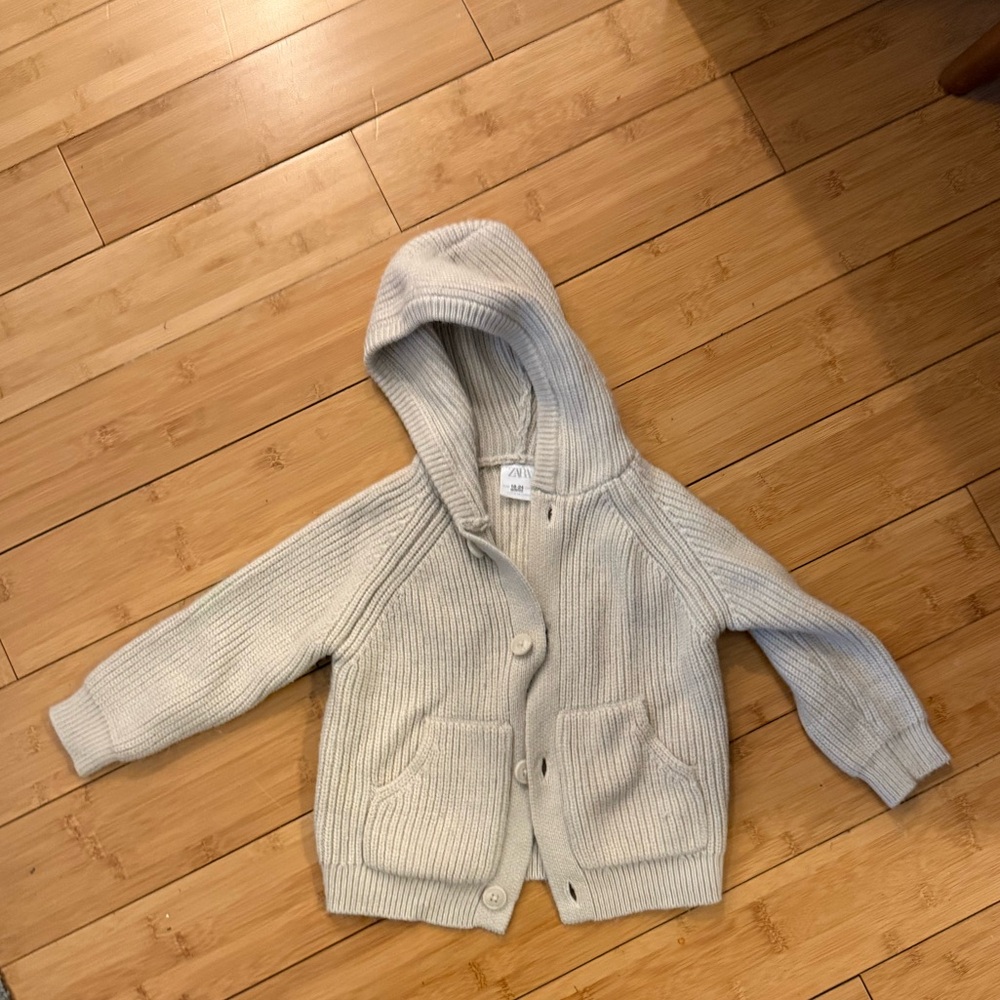 Zara Cream Knit Cardigan 18-24M